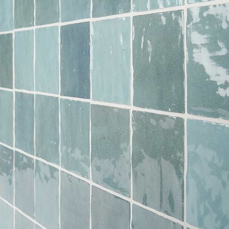 Portmore Aqua Blue 4x4 Glossy Ceramic Tile