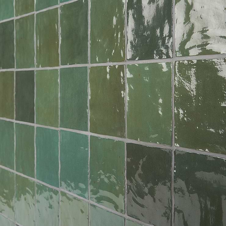 Portmore Green 4x4 Glossy Ceramic Tile