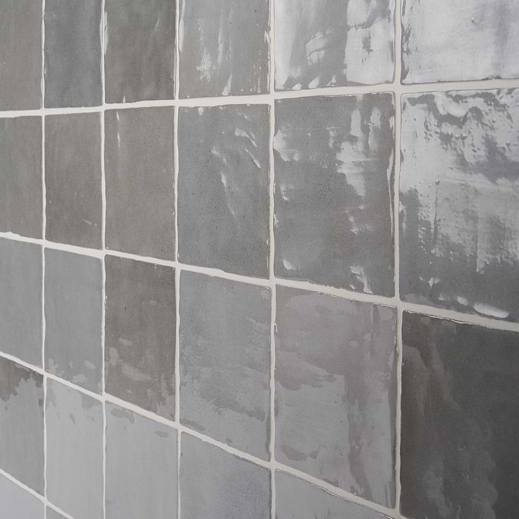 Portmore Gray 4x4 Glossy Ceramic Tile