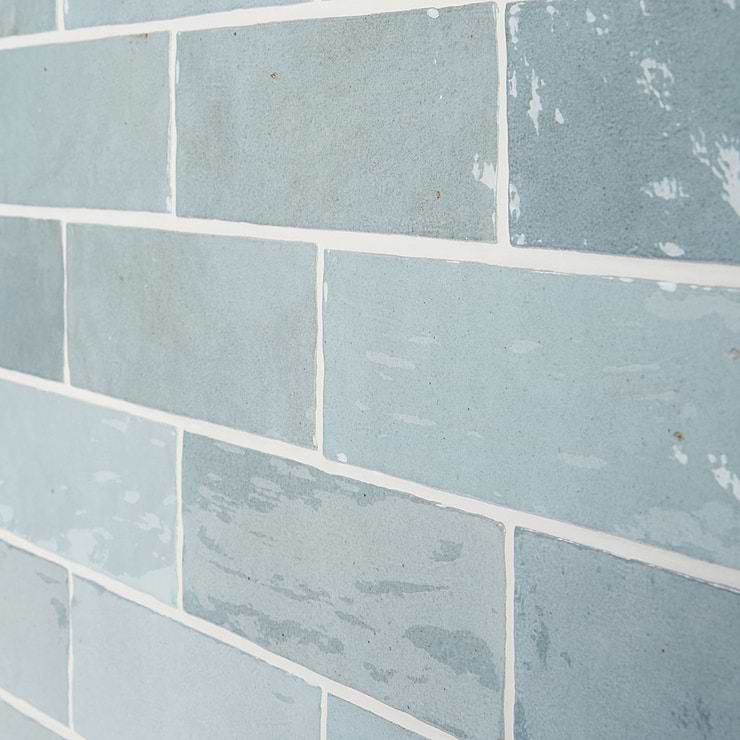 Portmore Sky Blue 3x8 Glossy Ceramic Subway Tile