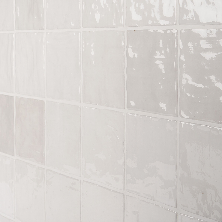 Portmore White 4x4 Glossy Ceramic Tile