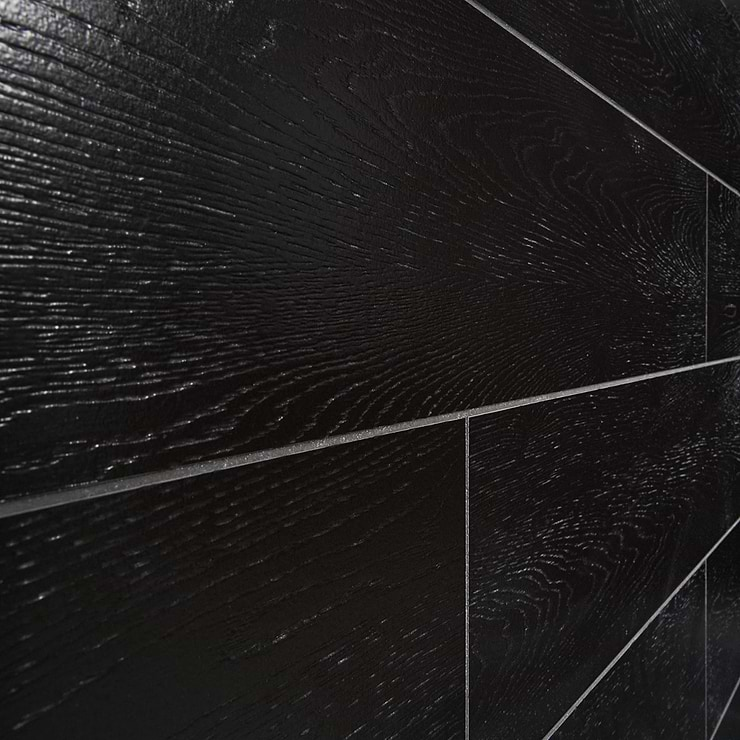 Skoven Nero 8x36 Black Matte Porcelain Wood Look Tile