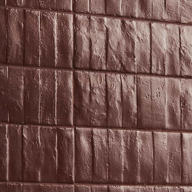 Rework Burgundy Red 3x12 Matte Porcelain Tile