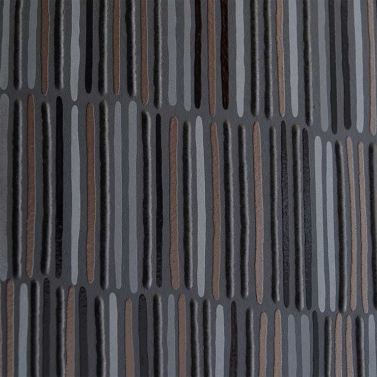Setana Black 12x24 Artisan Decor Porcelain Tile