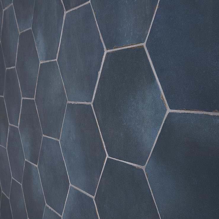 Sasha Hex Chiazza Marino 6" Matte Porcelain Hexagon Tile