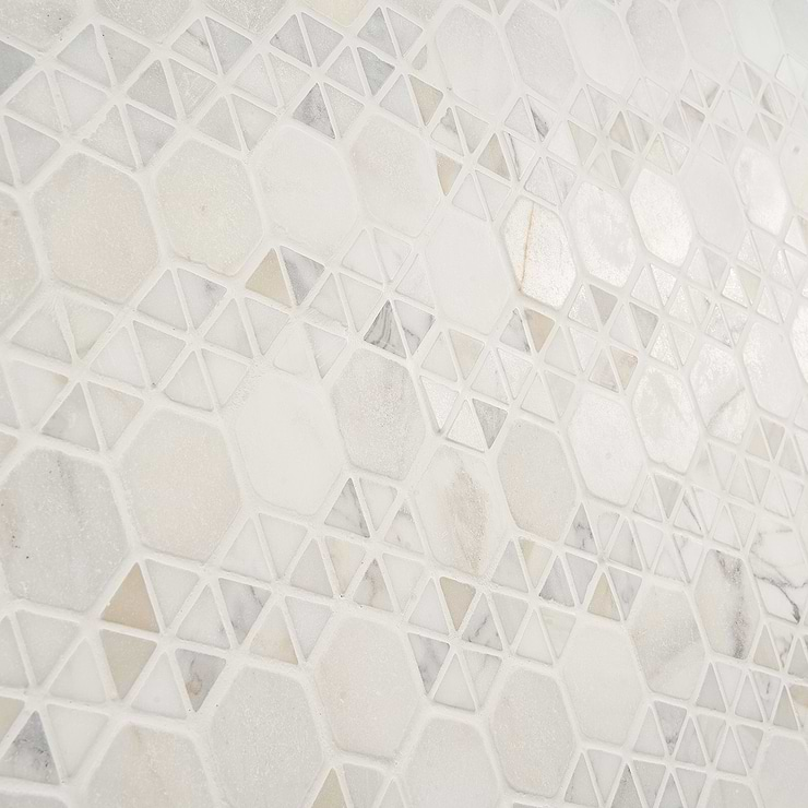 Aspekt Hex Matte Calacatta Mosaic