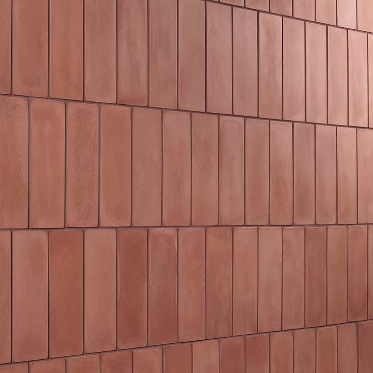 Color One Cotto Red 2x8 Matte Cement Tile