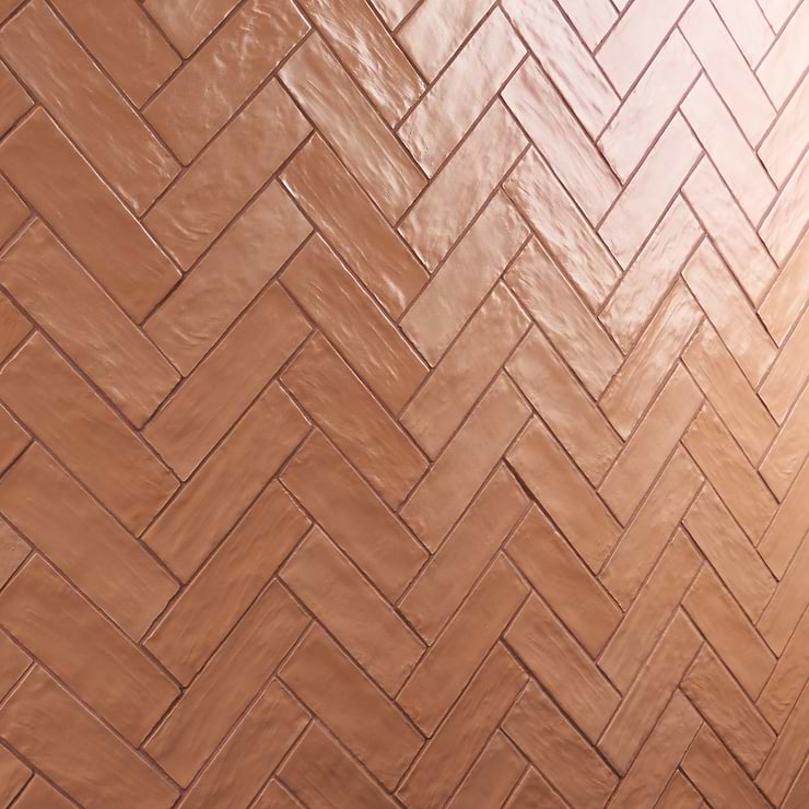 Montauk Terracotta 2x8 Mixed Finish Ceramic Subway Tile
