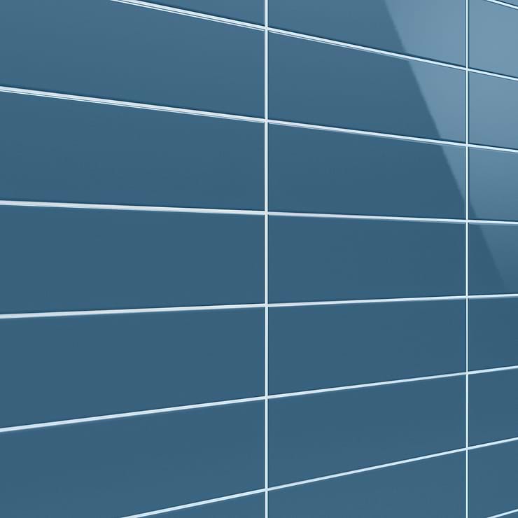 Park Hill Blue 4x12 Polished Porcelain Tile