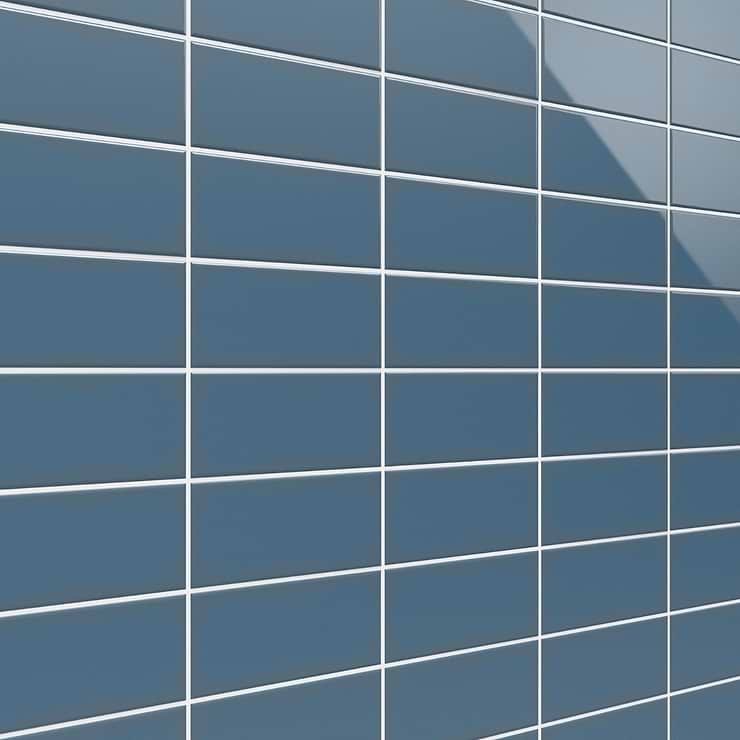Park Hill Blue 3x6 Polished Porcelain Tile