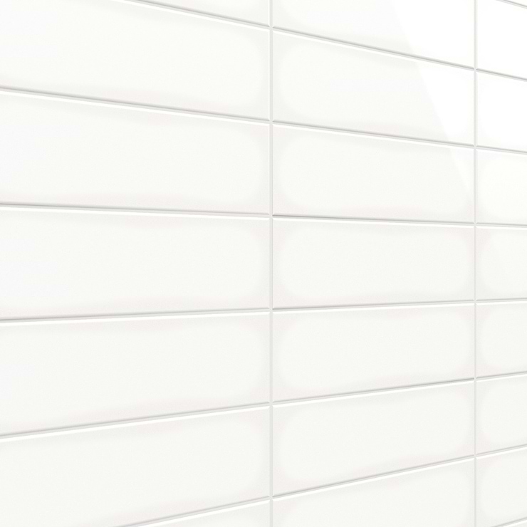 Park Hill White 4x12 Polished Porcelain Tile