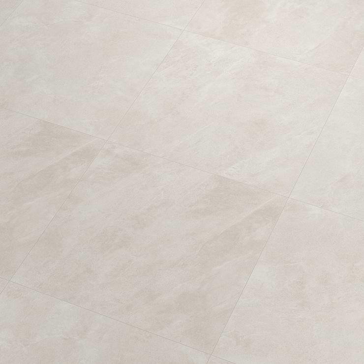 Era Linen White 48x48 Limestone Look Matte Porcelain Tile