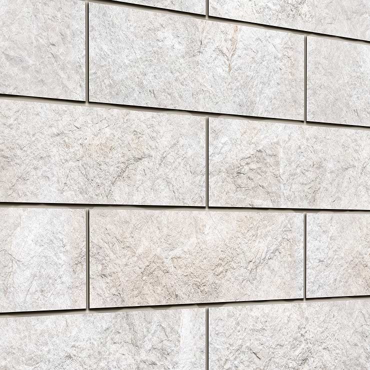Cream Misto Splitface Rustic Beige 3x12 Textured Marble Tile