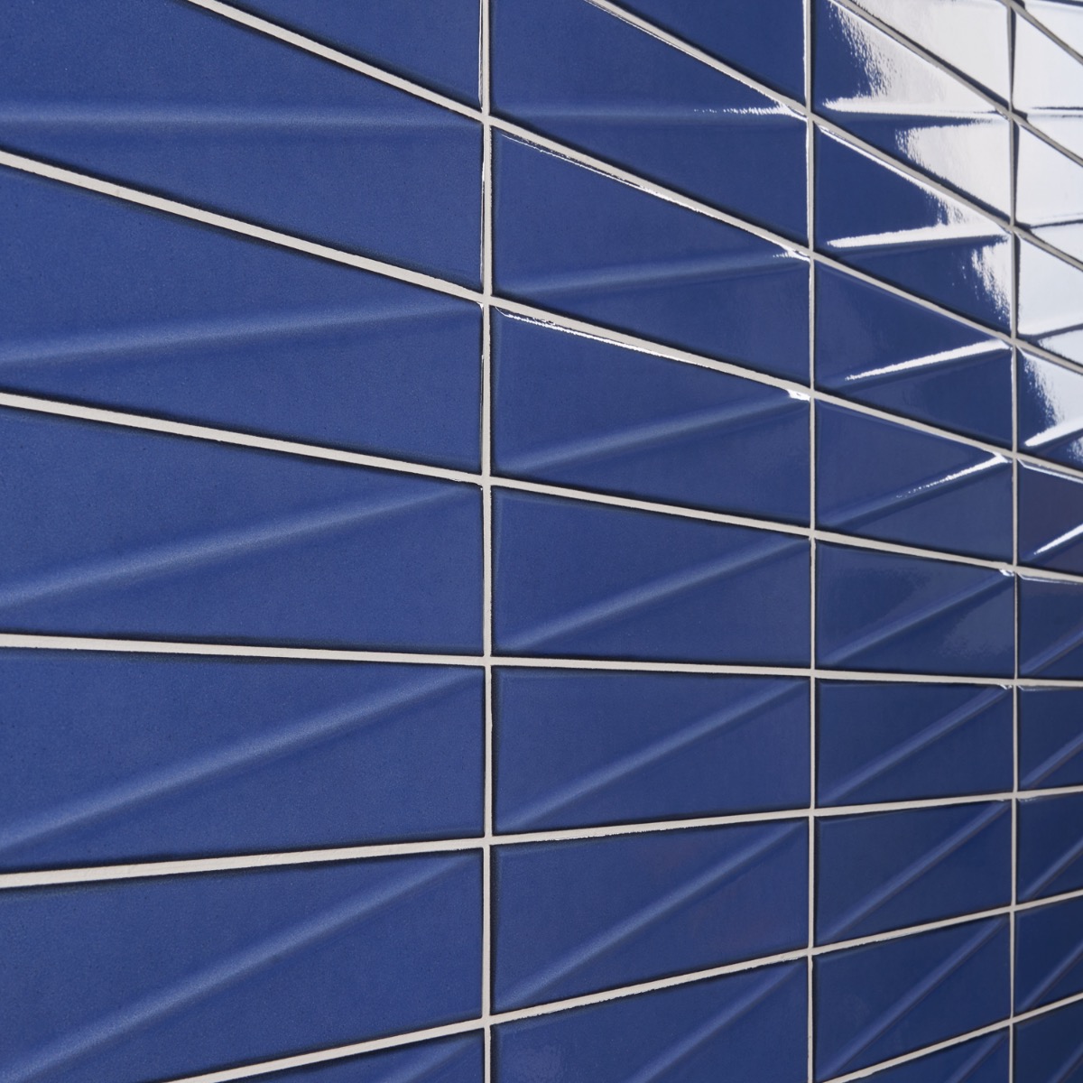 Axelle Azure Blue 3x12 3D Glossy Ceramic Subway Tile