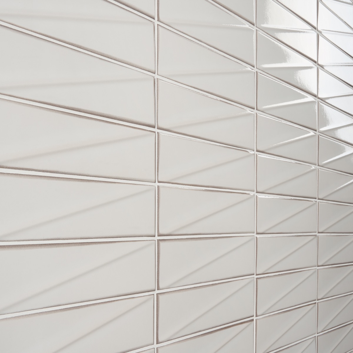 Axelle Ice White 3x12 3D Glossy Ceramic Subway Tile