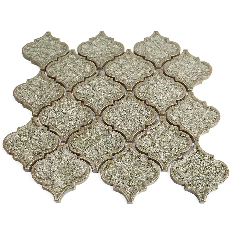 Roman Summer Draught Arabesque Glass Polished Mosaic Tile