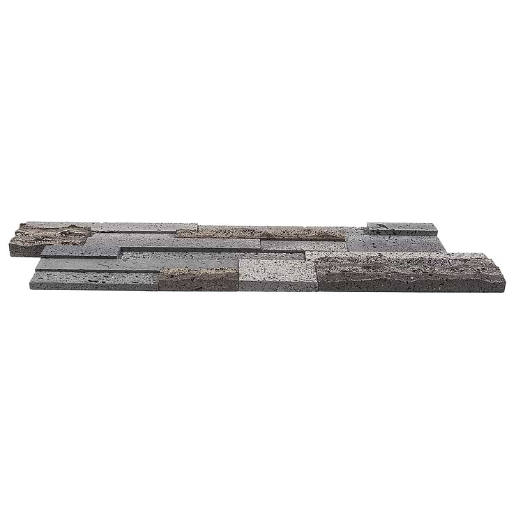 StackStone 3D Steel Gray Marble Ledger Panel Mosaic Wall Tile