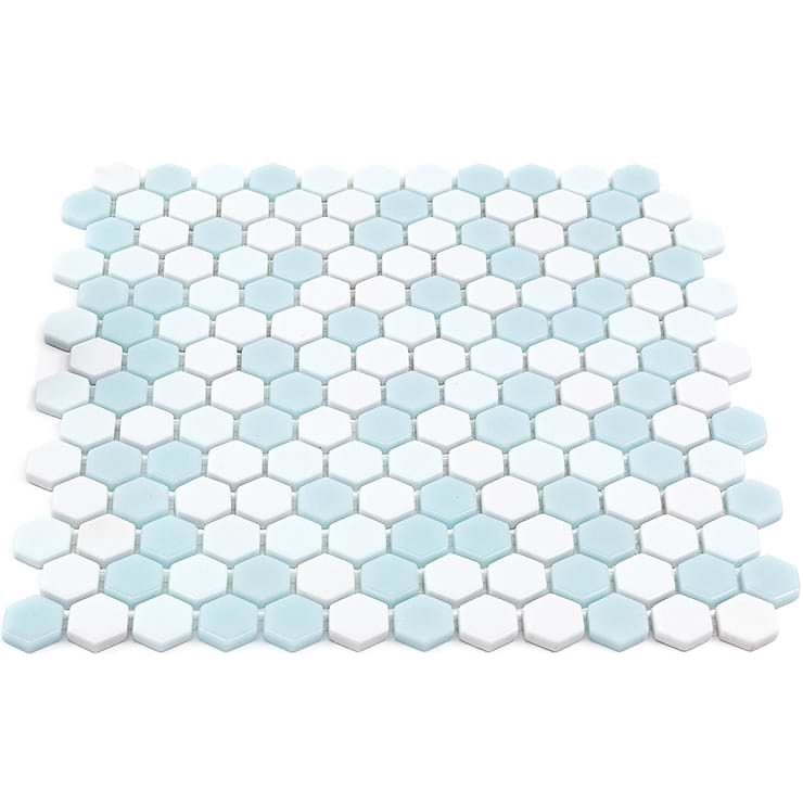 Halcyon Ice Rink Hexagon Glass Tile