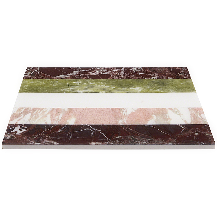 Arc Linear Rainbow 12x12 Polished Marble by Elizabeth Sutton