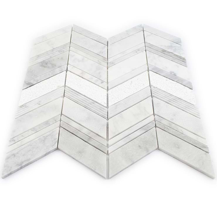 Winged Carrara Marble Tile