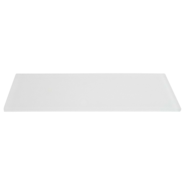 Loft Super White Frosted 4" X 12" Glass