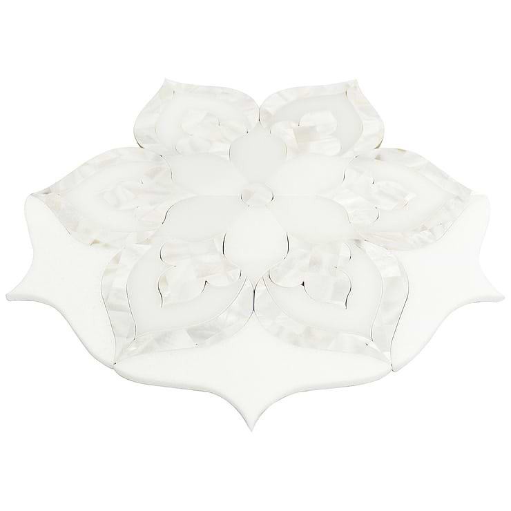 Aurora Marble & Pearl Polished Mosaic Tile