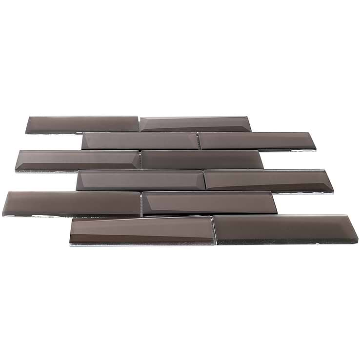 Remington Bronze Beveled Bricks Glass Mosaic Tile