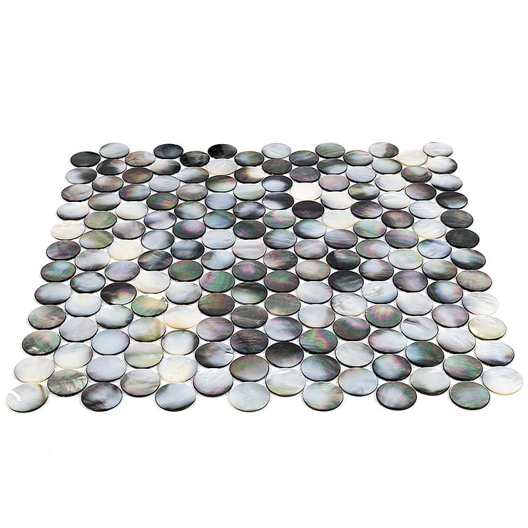 Deep Sea Black Pearl Penny Round Tile