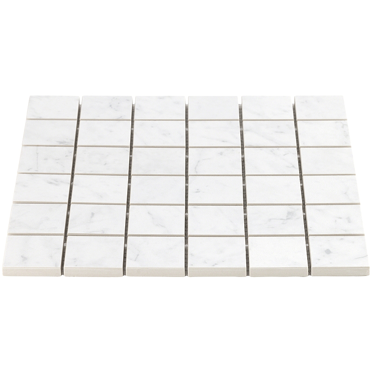 Marble Tech Bianco Gioia 2x2 Matte Marble Look Porcelain Mosaic Tile 