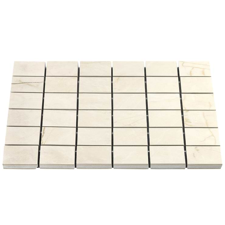 Marble Tech Crema Avorio 2x2 Matte Marble Look Porcelain Mosaic Tile