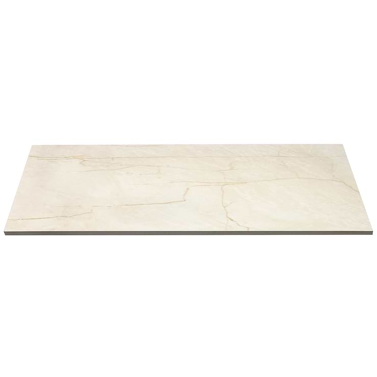 Marble Tech Crema Avorio 12x24 Polished Marble Look Porcelain Tile