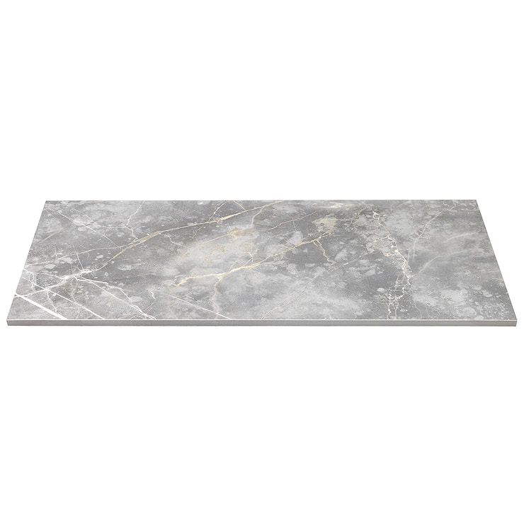 Marble Tech Grigio Imperiale 12x24 Polished Marble Look Porcelain Tile