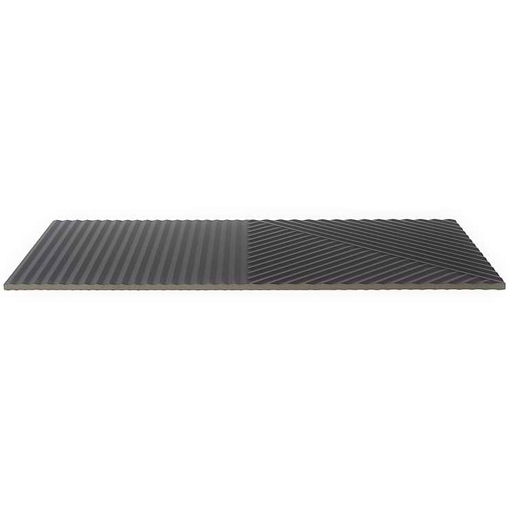 Renzo Grafite Black 3D Matte Porcelain 12x24 Tile