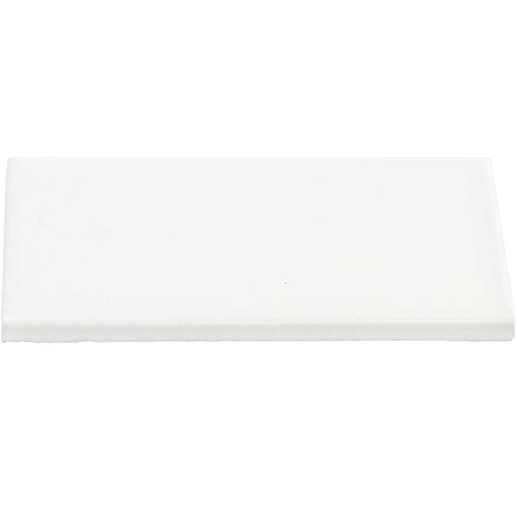 Basic White Matte 6 Inch Side Bullnose
