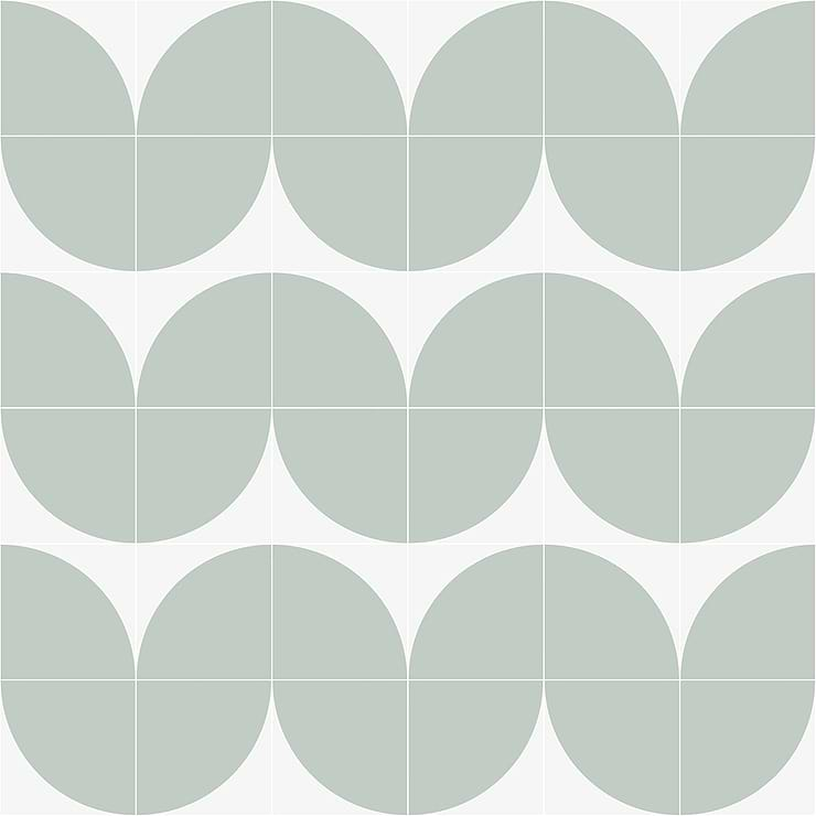 Stacy Garcia Maddox Deco Floor Mineral Green 8x8 Matte Porcelain Tile