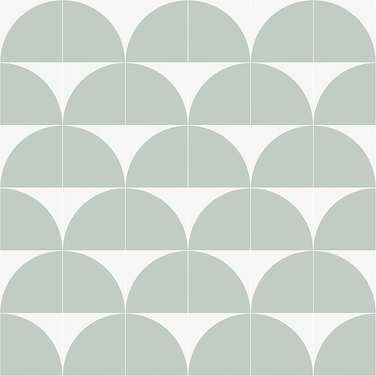 Stacy Garcia Maddox Deco Floor Mineral Green 8x8 Matte Porcelain Tile