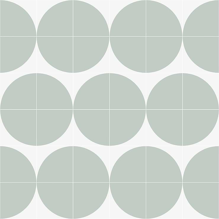 Stacy Garcia Maddox Deco Floor Mineral Green 8x8 Matte Porcelain Tile