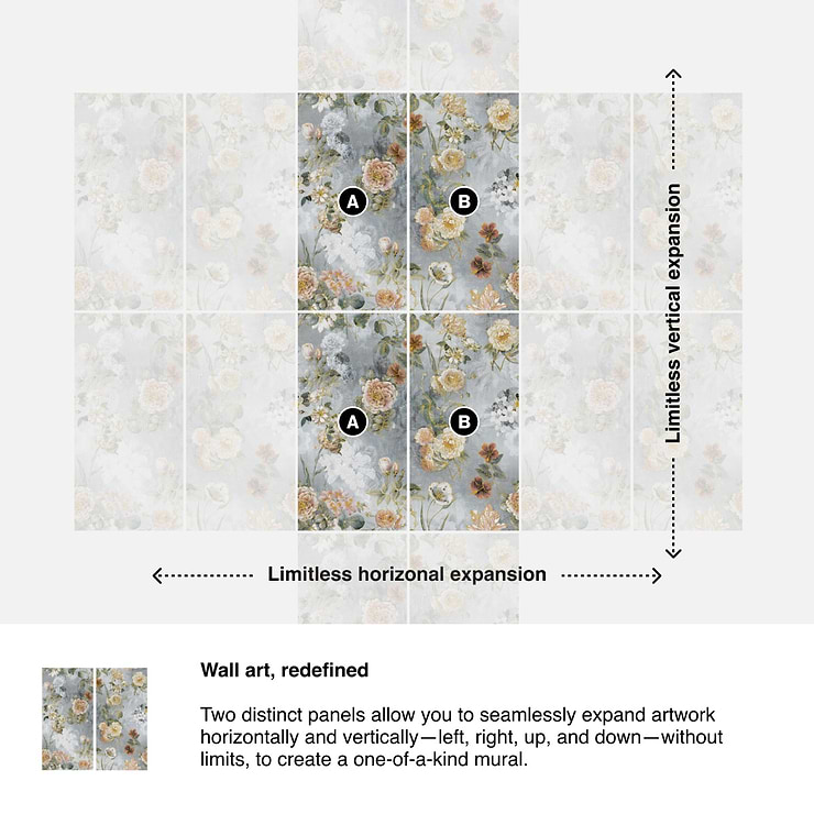 Art Gallery by Paula Purroy Dalia Vintage Multicolor 24x48 Artisan Decor Matte Porcelain Tile 
