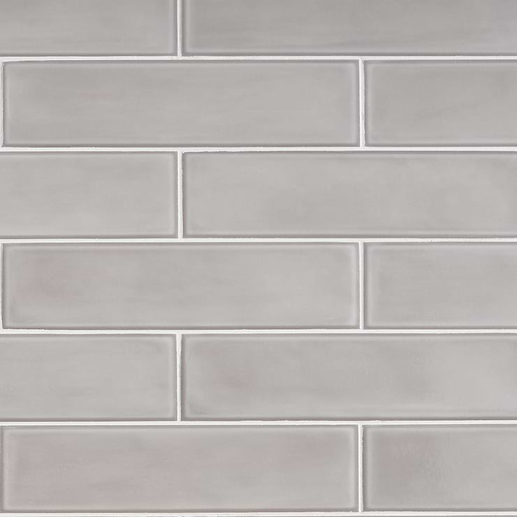 Stacy Garcia ArtBlock Grigio Gray 4x16 Glossy Porcelain Tile