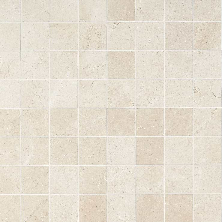 Crema Marfil Beige 3x3 Honed Mosaic Tile