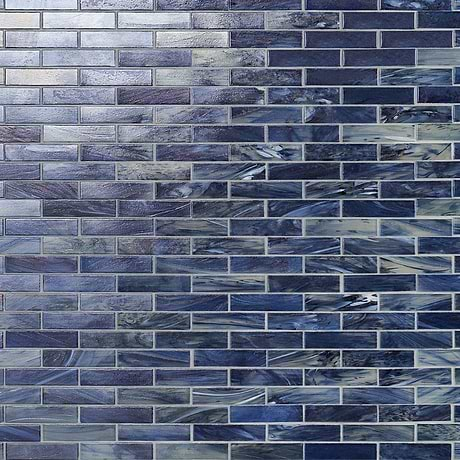 Artwater Iridescent Sky Blue 1x4 Polished Glass Mosaic Tile