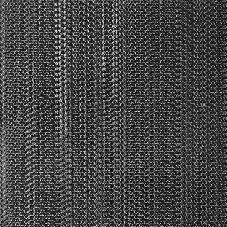 Sound Echo 3D Black Resin Mosaic Tile