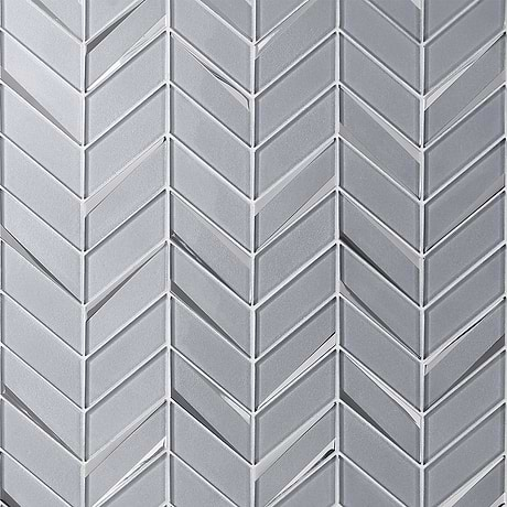 Kasol Paris Gray 2x4 Mirrored Glass Polished Mosaic Tile