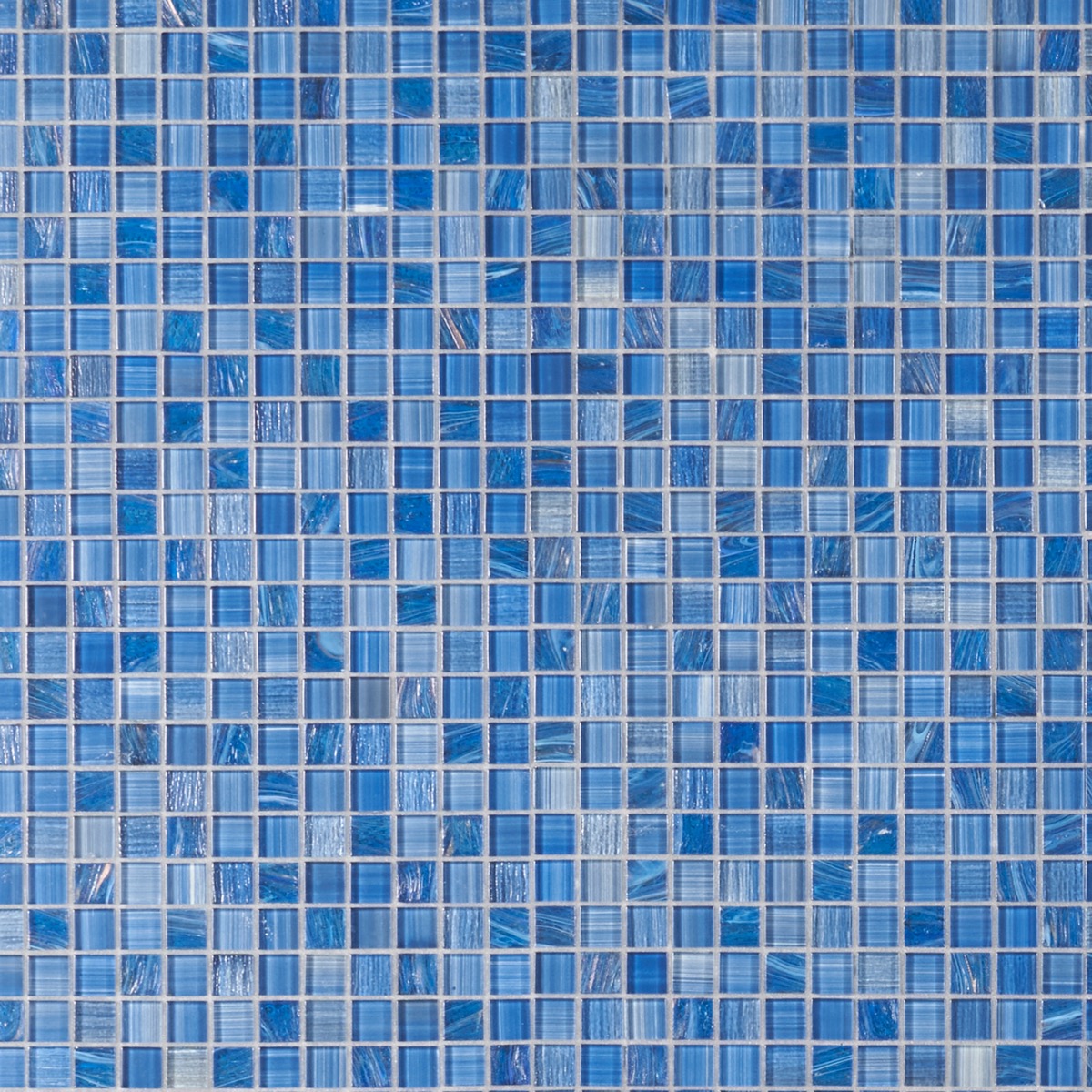 Marley Lake Blue 1x1 Polished Glass Mosaic