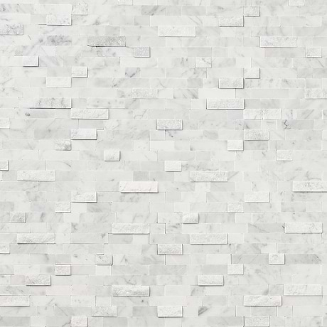 Mini Brick LPS White Peel & Stick Self Adhesive Polished Stone Mosaic Tile