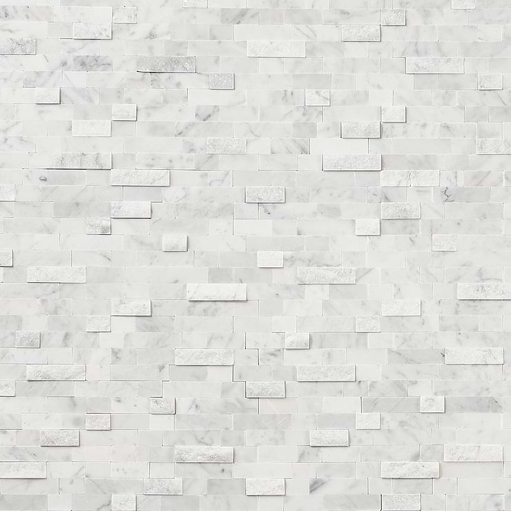 Mini Brick LPS White Peel & Stick Self Adhesive Polished Stone Mosaic Tile