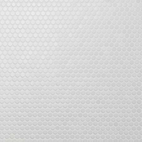 Eden White 1" Penny Round Matte Porcelain Mosaic