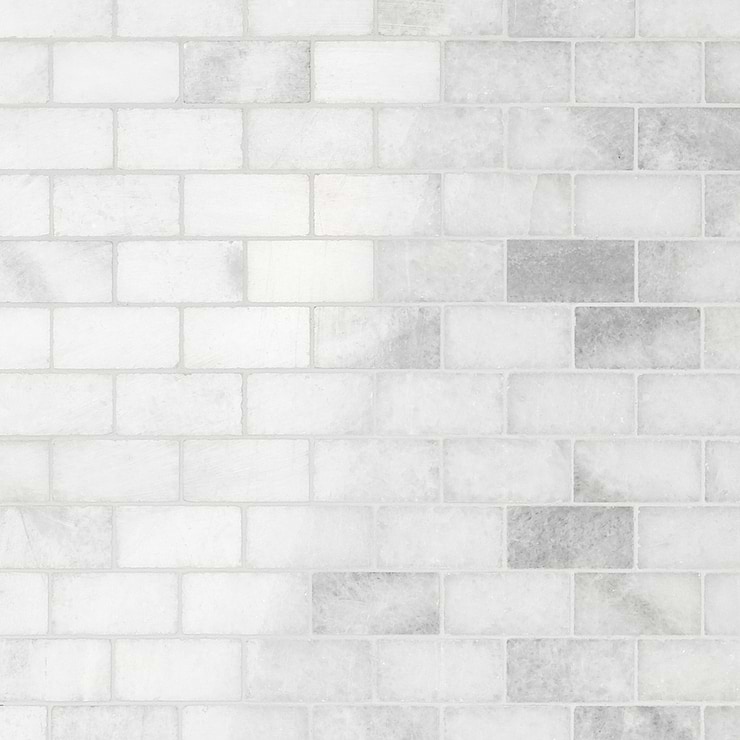 Biarritz White 1x2 Polished Marble Mosaic