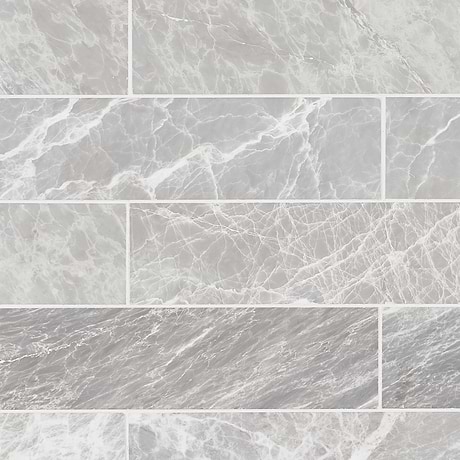 Nordic Gray 2.5X10 Satin Marble Tile