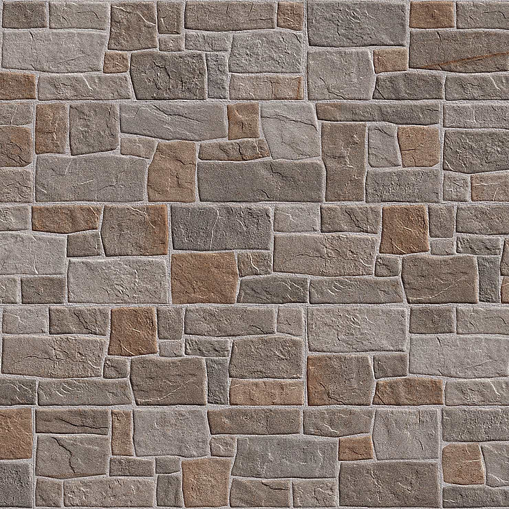 Rugged Tumbled Bluestone Full 6x24 Matte Porcelain Ledger Stone Veneer